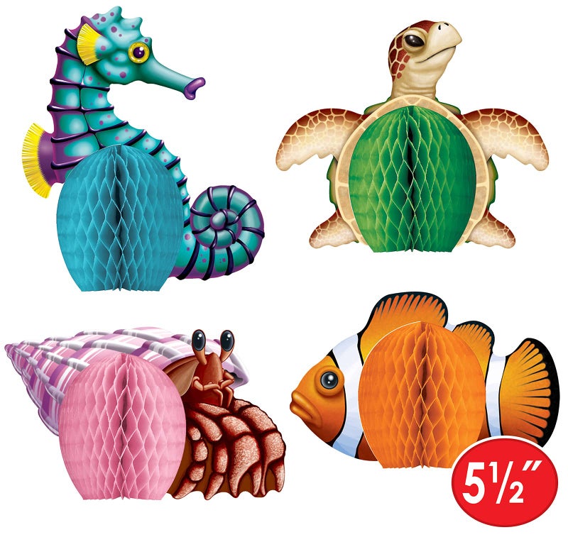 Beistle Sea Creatures Honeycomb Party Decorations - Pack of 3 - Image 3